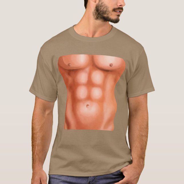 Manar Fake Abs T Shirt (Framsida)