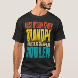 Manar False Widow Spider Grandpa som en vanlig Gra T Shirt
