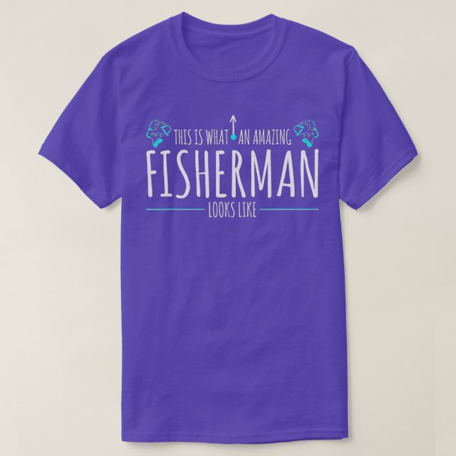 Manar Fantastisk Fiskefiskare, finare fiskeofferte T Shirt (Design framsida)