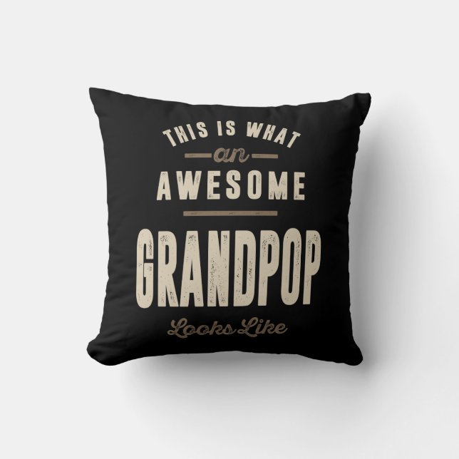 Manar Fantastisk Grandpop Grandpop Gift Kudde (Framsida)