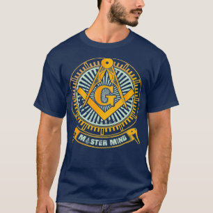 Manar Fantastisk Masonic Square och Compass Master T Shirt