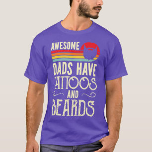 Manar Fantastisk Pappor har Tattoos och Beards Fun T Shirt