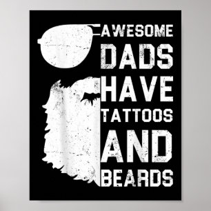 Manar Fantastisk Pappor har tatueringar och dammar Poster