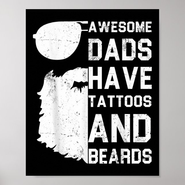 Manar Fantastisk Pappor har tatueringar och dammar Poster (Framsidan)