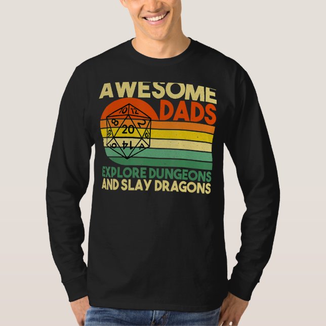 Manar Fantastisk Pappor Utforska dammsugnar Dm Rpg T Shirt (Framsida)