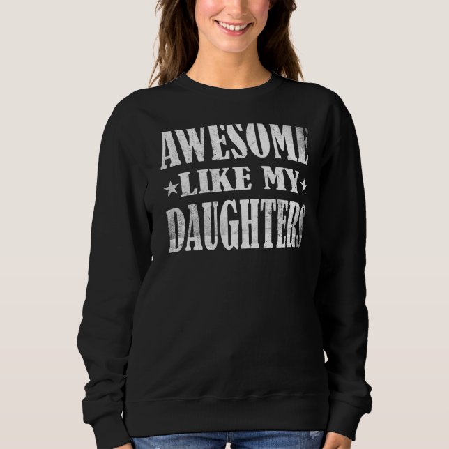 Manar Fantastisk som mina döttrar Fars dag Vinta T Shirt (Framsida)