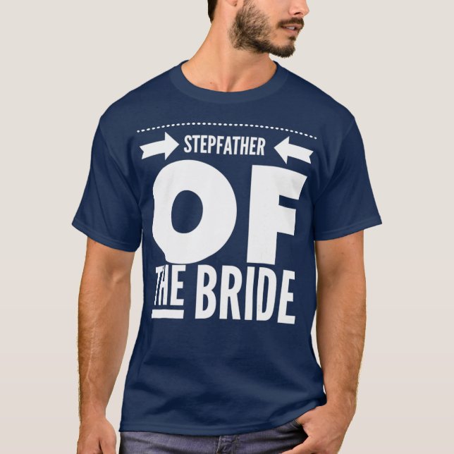 Manar Far Dagen Stepfather of the Bride Pappa Gift T Shirt (Framsida)