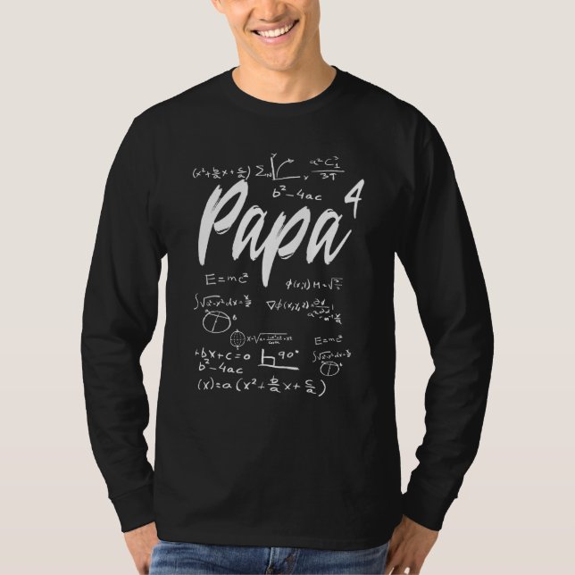 Manar Far Far Quadruple Pappa High 4 Math Phy T Shirt (Framsida)