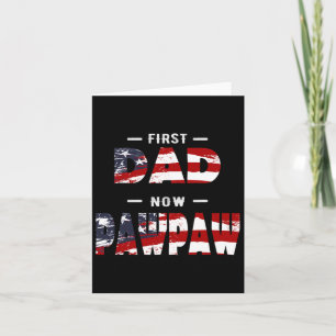 Manar Far Gift - första Pappa nu Pawpaw Patriotic Kort