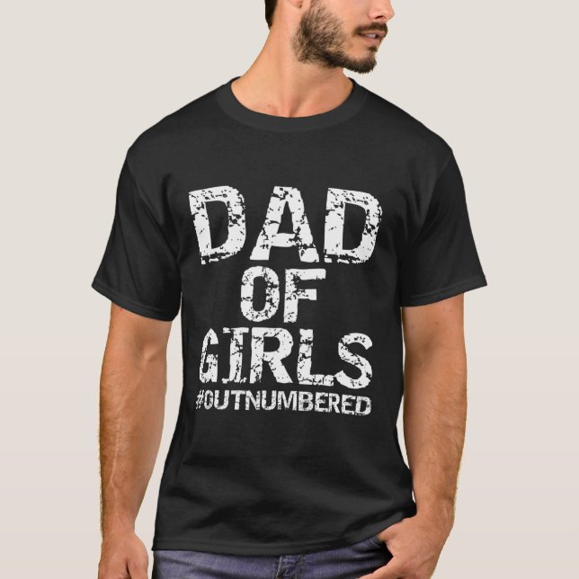 Manar Far Gift från döttrar, Pappa av T Shirt (Framsida)