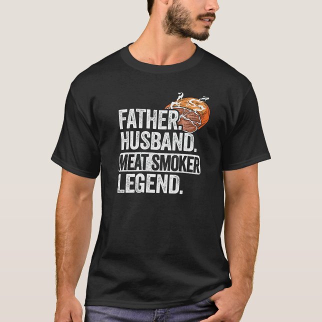 Manar Far Kött Make Rökare Legend Brisket Pappa T Shirt (Framsida)