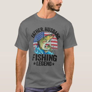 Manar Far Make fiskesäsongen Amerikanska Flagga D T Shirt