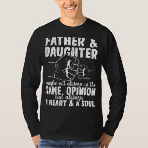 Manar Far och dotter ett hjärta och en södra Pappa T Shirt