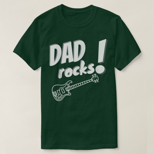 Manar Far Pappa Bass Guitar Sten Musi Fars dag T Shirt (Design framsida)