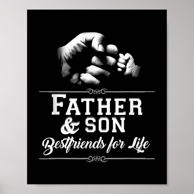 Manar Far Son Friends Fist Bump Pappa Pappor Poster (Framsidan)