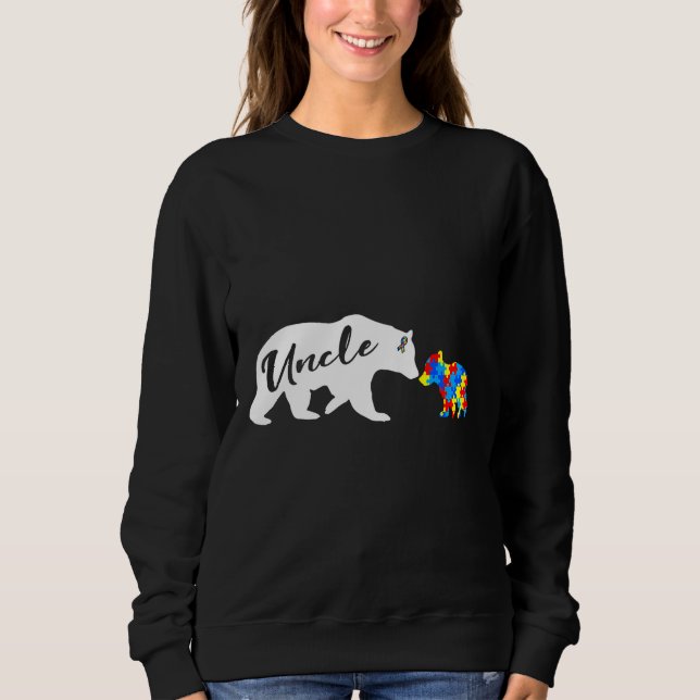 Manar farbror Bear Autistic Autism Awareness T Shirt (Framsida)
