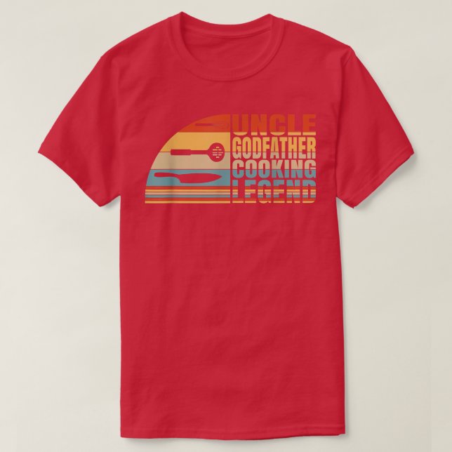 Manar farbror Godfather och kokning Legend, Cook o T Shirt (Design framsida)