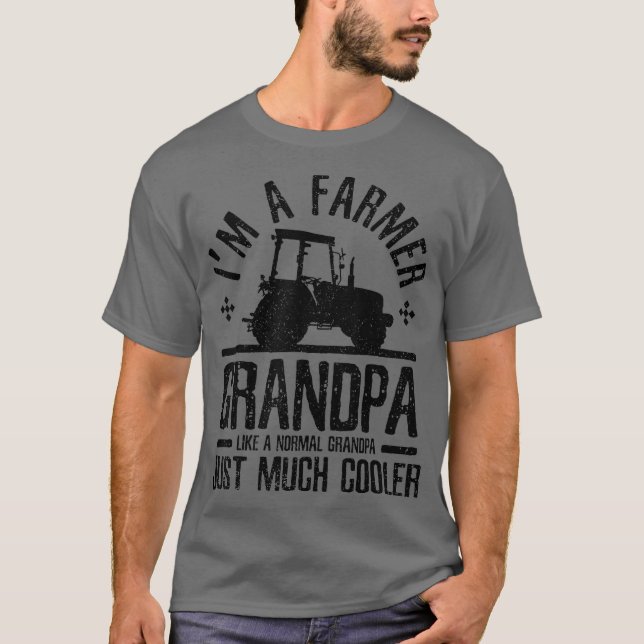 Manar Farmer Grandpa - Funny Farming Grandfather T Shirt (Framsida)