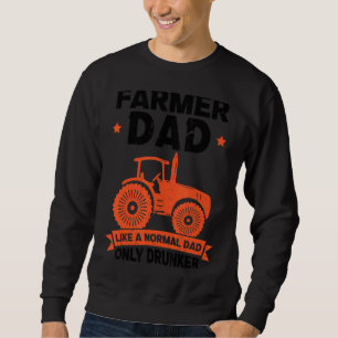 Manar Farmer Pappa som en normal Tjock med endast Lång Ärmad Tröja