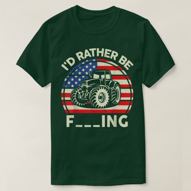 Manar Farmer Shirt Boy Funny Jag skulle hellre var T (Design framsida)