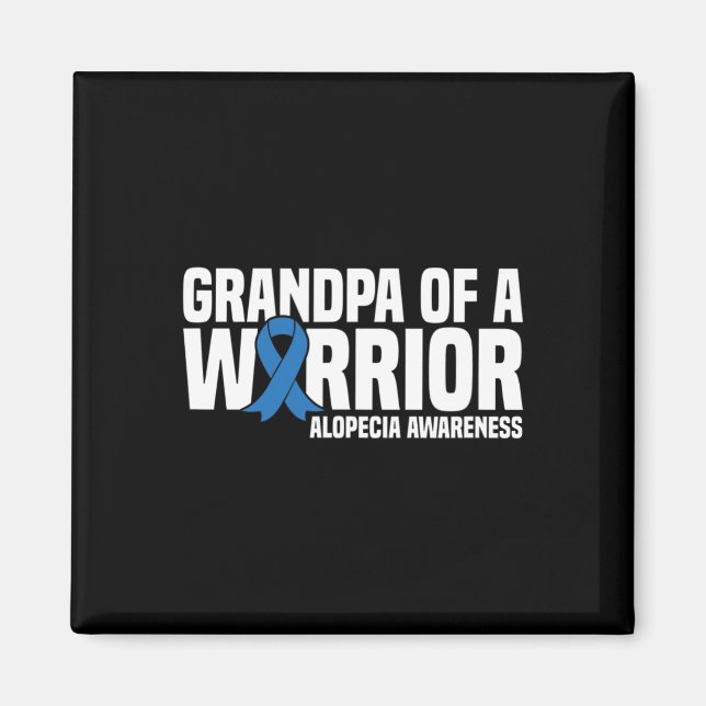 Manar farmor från Warrior Blue Ribbon Alopecia Awa Magnet (Framsidan)