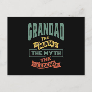 Manar farmor, legend Grandpa Gift Vykort