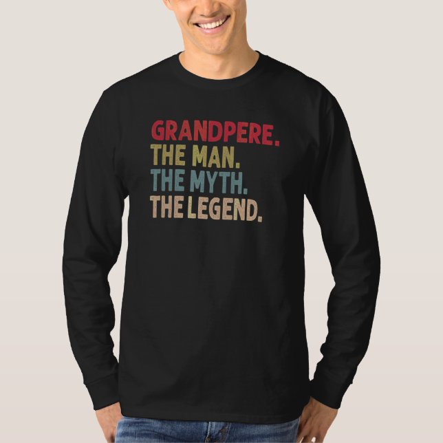 Manar farmor, mannen, myten, farfar t shirt (Framsida)