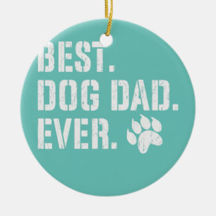 Manar Fars dag bästa Hund Pappa Julgransprydnad Keramik