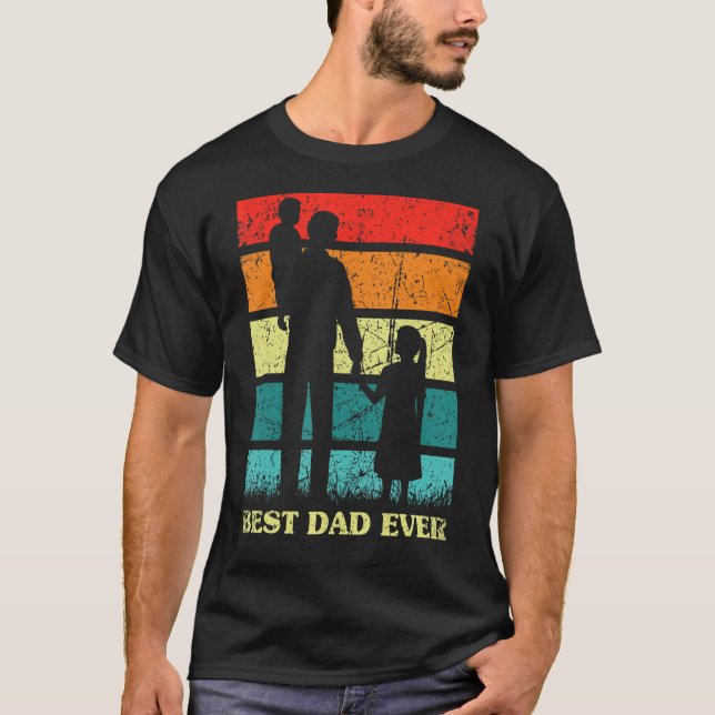 Manar Fars dag Bästa Pappa någonsin Retro Sunset F T Shirt (Framsida)