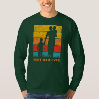 Manar Fars dag Bästa Pappa någonsin Retro Sunset T Shirt