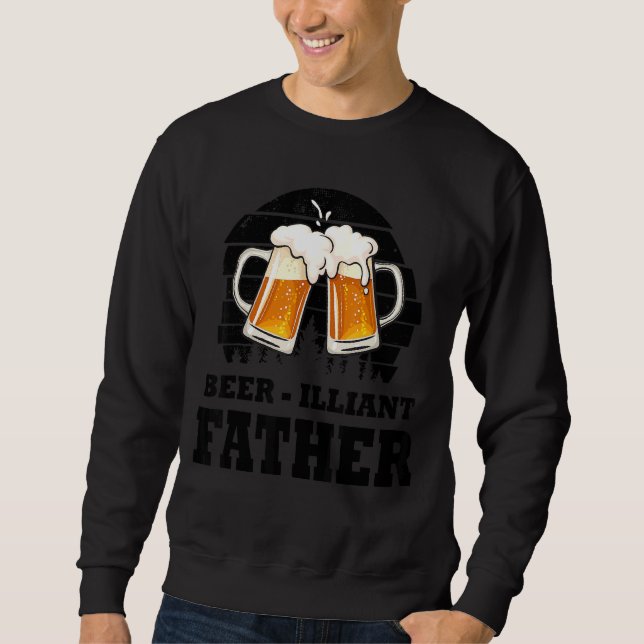 Manar Fars dag Beer Illiant Far Drink Lång Ärmad Tröja (Framsida)