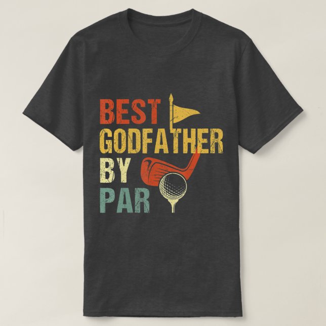 Manar Fars dag Best Godfather by Par Funny Golf T Shirt (Design framsida)