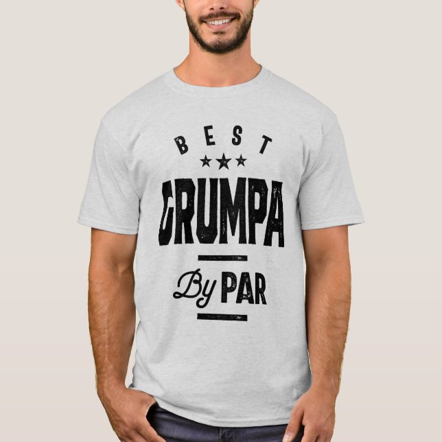 Manar Fars dag Best Grumpa by Par Funny Golf T Shirt (Framsida)