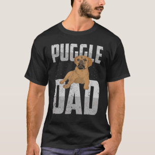 Manar Fars dag Cute Pet Puggle Pappa Animal Hund O T Shirt