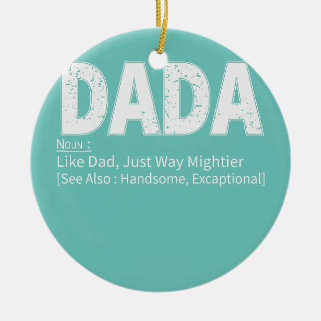 Manar Fars dag Dada Definition Proud Family Julgransprydnad Keramik (Framsidan)