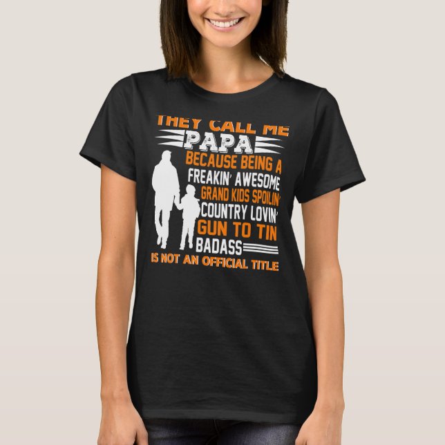 Manar Fars dag De kallar mig Pappa Underbar morfar T Shirt (Framsida)