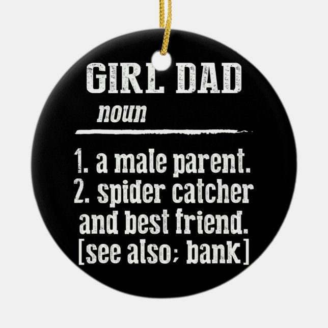 Manar Fars dag den fina definitionen av flicka Pap Julgransprydnad Keramik (Framsidan)