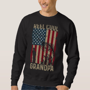 Manar Fars dag Fishing Reel Coola Grandpa Ameri Lång Ärmad Tröja