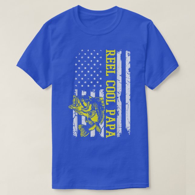 Manar Fars dag Fiske efter fiskebåtar i USA flagga T Shirt (Design framsida)