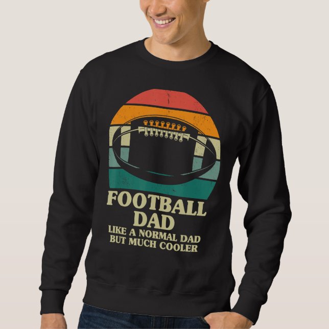 Manar Fars dag fotboll Pappa Retro Sunset Far Lång Ärmad Tröja (Framsida)