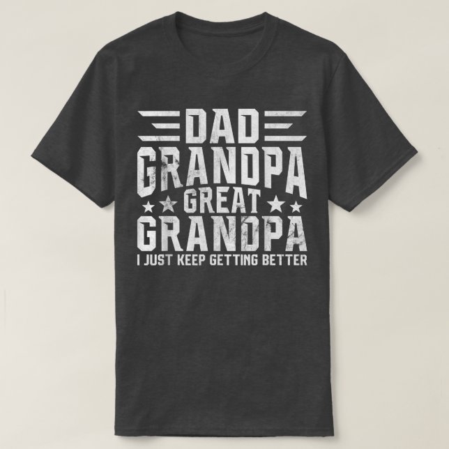 Manar Fars dag från Barnbarn Pappa Grandpa Underba T Shirt (Design framsida)