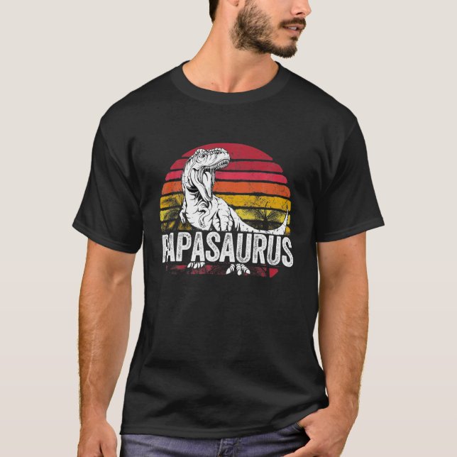 Manar Fars dag-gåva till Pappa Papasaurus T Shirt (Framsida)