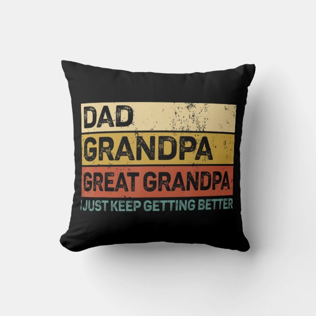 Manar Fars dag Gift från Barnbarn Pappa Grandpa G. Kudde (Framsida)