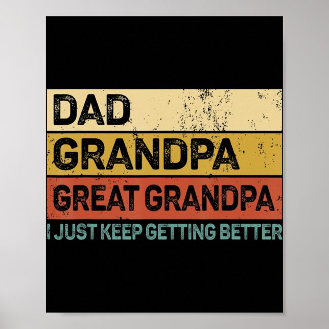 Manar Fars dag Gift från Barnbarn Pappa Grandpa G. Poster (Framsidan)