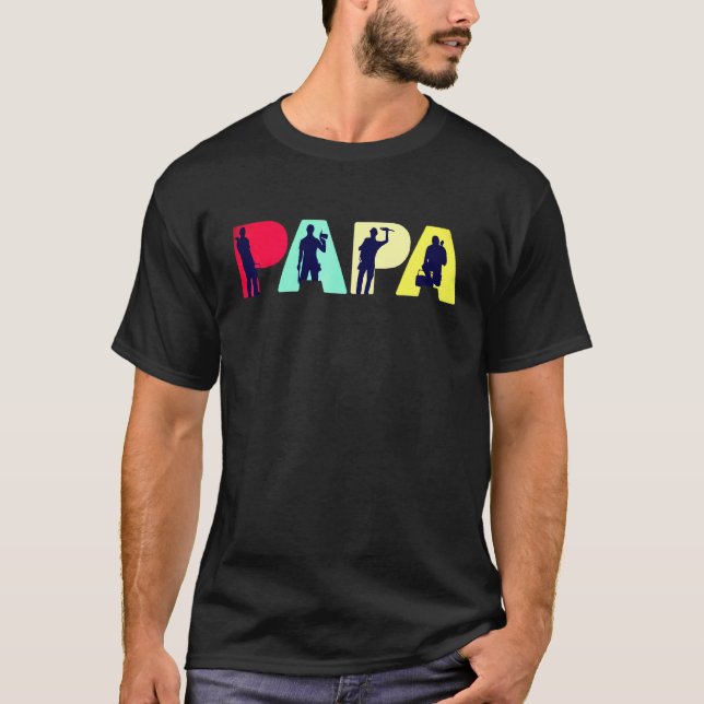 Manar Fars dag Gift Plumber Pappa Pappa Plumber T Shirt (Framsida)