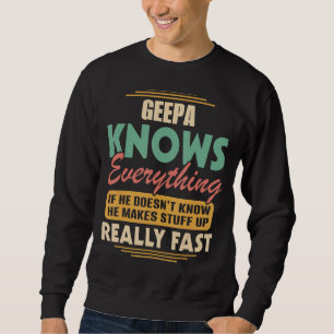 Manar Fars dag Grandpa Geepa känner till allt Lång Ärmad Tröja
