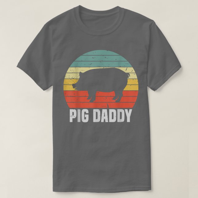 Manar Fars dag Gris Pappa, pappa Farmer Farm Farm  T Shirt (Design framsida)