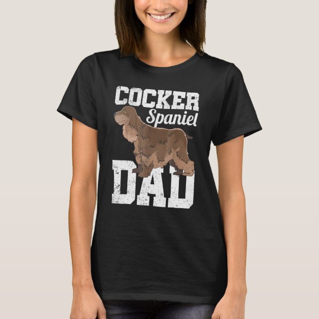 Manar Fars dag Hund Cocker Spain Pappa Pet Cocke T Shirt (Framsida)