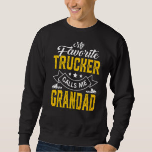 Manar Fars dag My Favorite Trucker kallar mig Gra Lång Ärmad Tröja