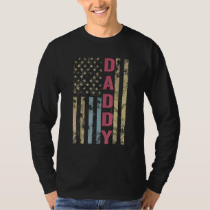 Manar Fars dag Pappa American Flagga 4 juli M T Shirt